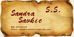 Sandra Savkić vizit kartica